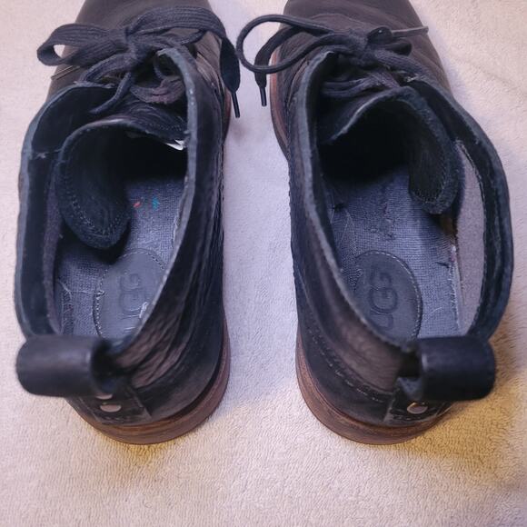 UGG Brompton 1008087 Mens Black Oxford Chukka Mid Leather Boots US 10.5 - Picture 5 of 9